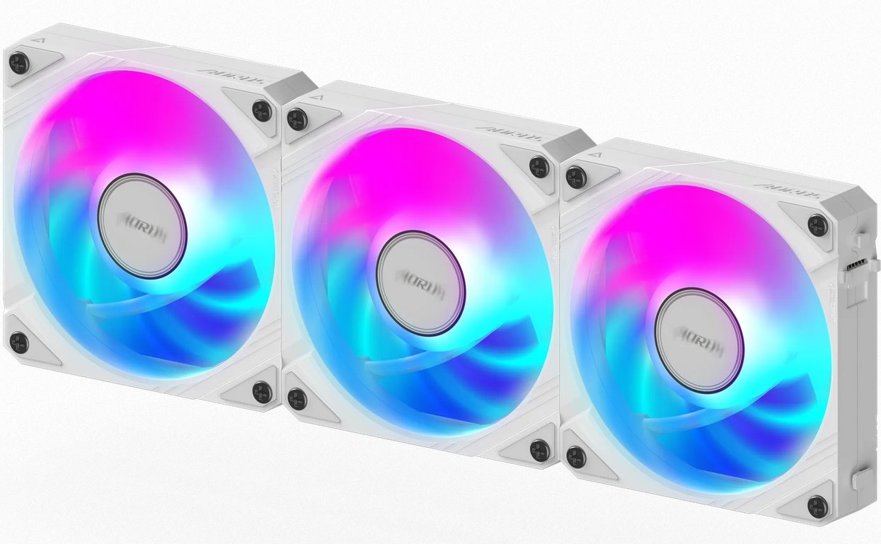 Gigabyte AORUS EZ CHAIN FAN 120 ICE, ARGB, white, 3-Pack GP-ECFAN1203 ICE