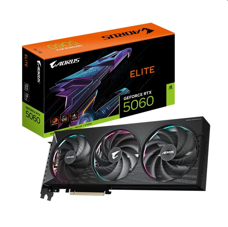 Gigabyte AORUS GeForce RTX 5060 ELITE 8G GV-N5060AORUS E-8GD