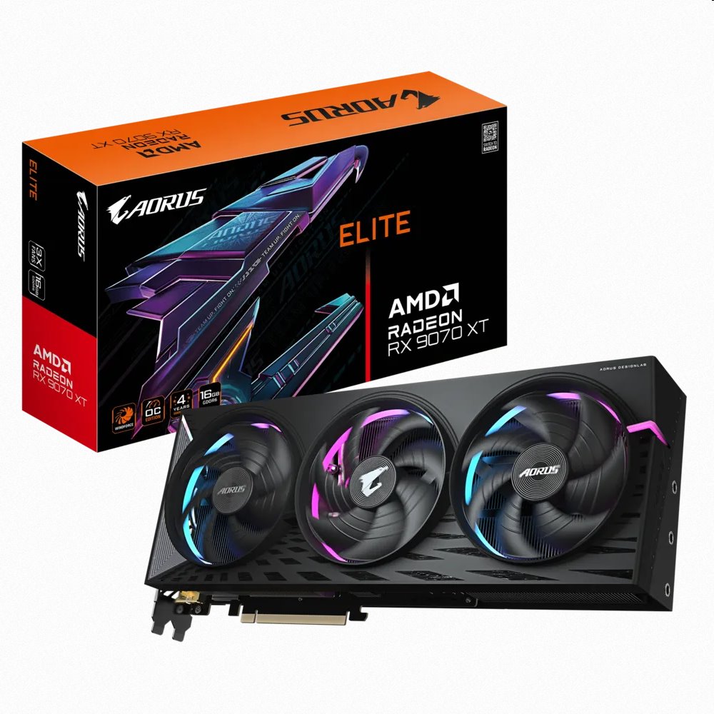 GIGABYTE AORUS Radeon RX 9070 XT ELITE/16GB/GDDR6 GV-R9070XTAORUS E-16GD