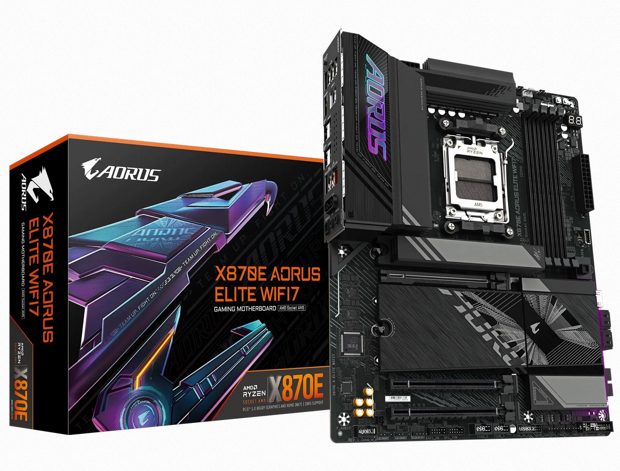 Gigabyte AORUS X870E ELITE WIFI7, AMD X870E, AM5, 4xDDR5, ATX X870E A ELITE WIFI7#obal