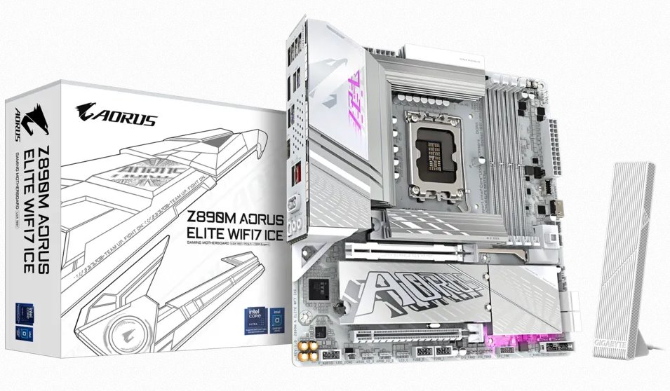 Gigabyte AORUS Z890M ELITE WF7 ICE, Intel Z890, LGA1851, 4xDDR5, mATX Z890M A ELITE WF7 ICE