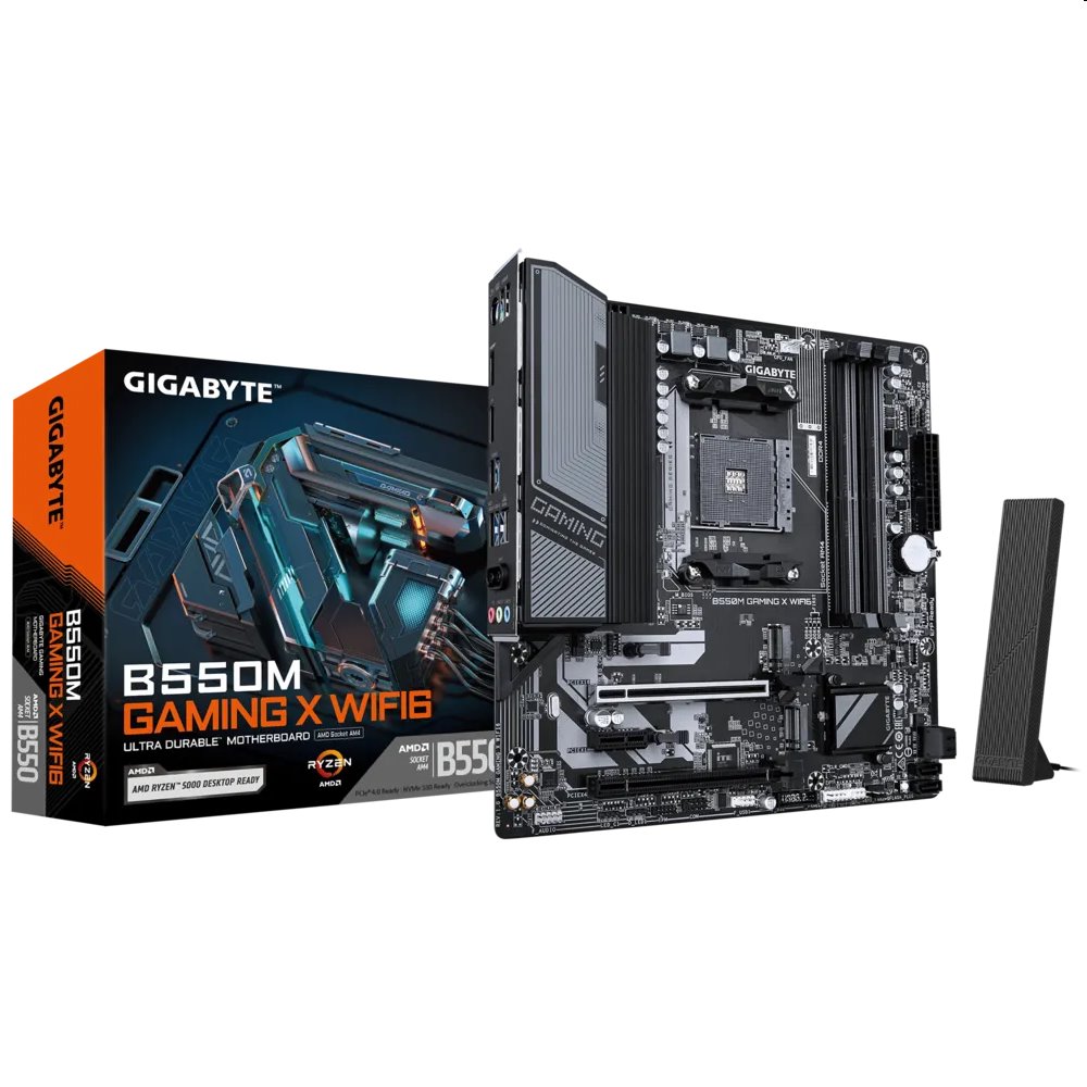Gigabyte B550M GAMING X WIFI6, AMD B550, AM4, 4xDDR4, mATX