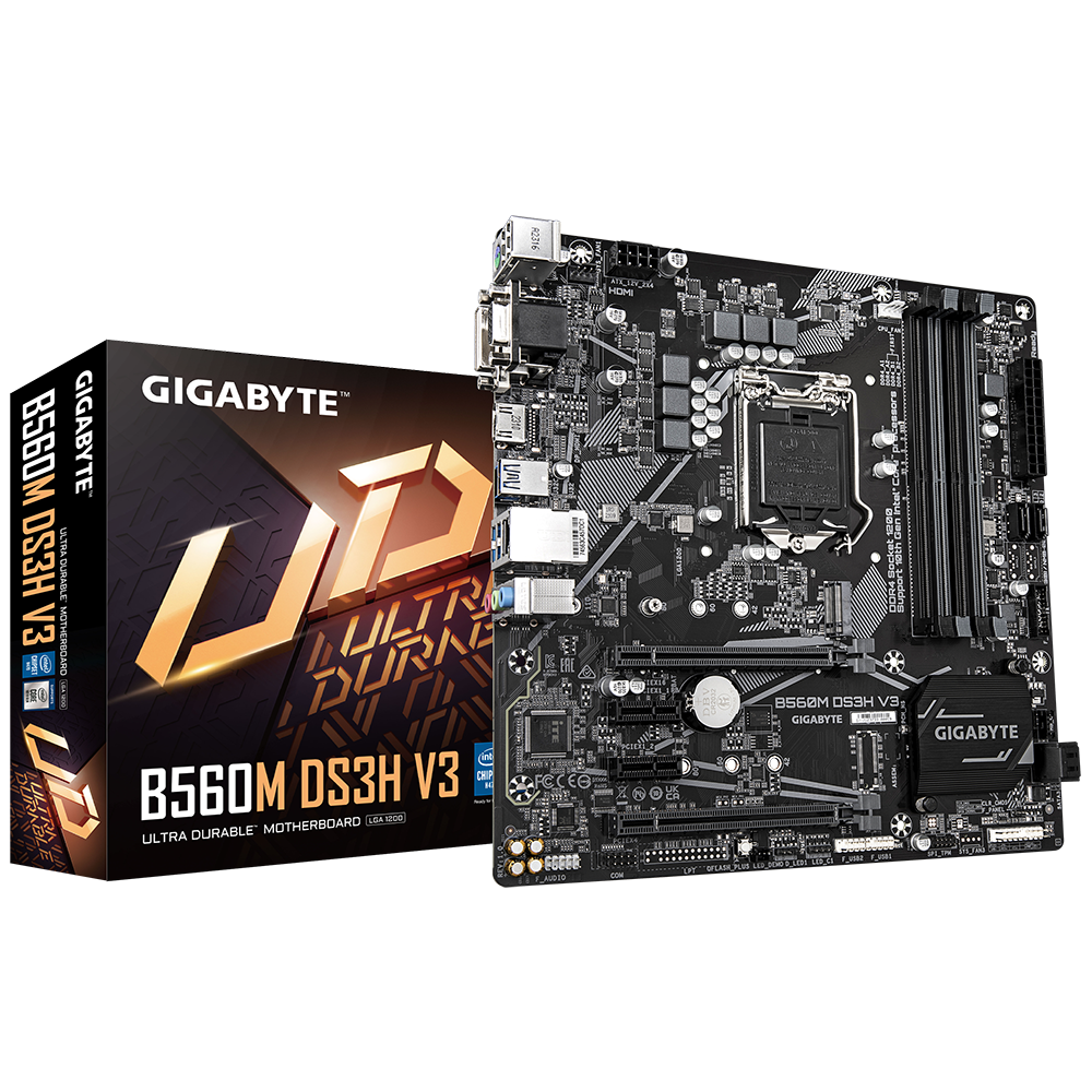 Gigabyte B560M DS3H V3, Intel B560, LGA1200, 4xDDR4, mATX B560M DS3H V3#baz