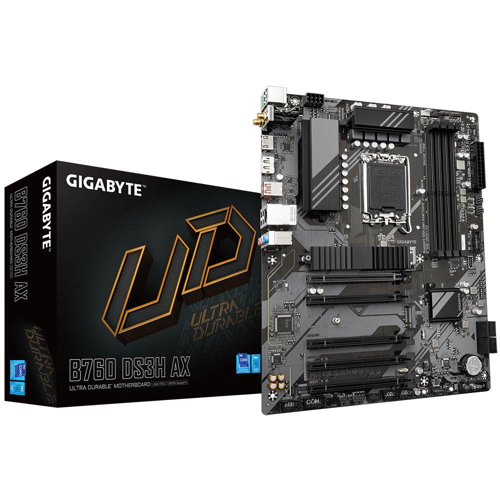 Gigabyte B760 DS3H AX , Intel B760, Socket1700, 4xDDR5, ATX