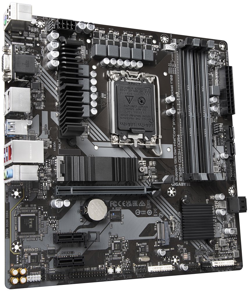 Gigabyte B760M DS3H , Intel B760, LGA1700, 4xDDR4, mATX B760M DS3H DDR4