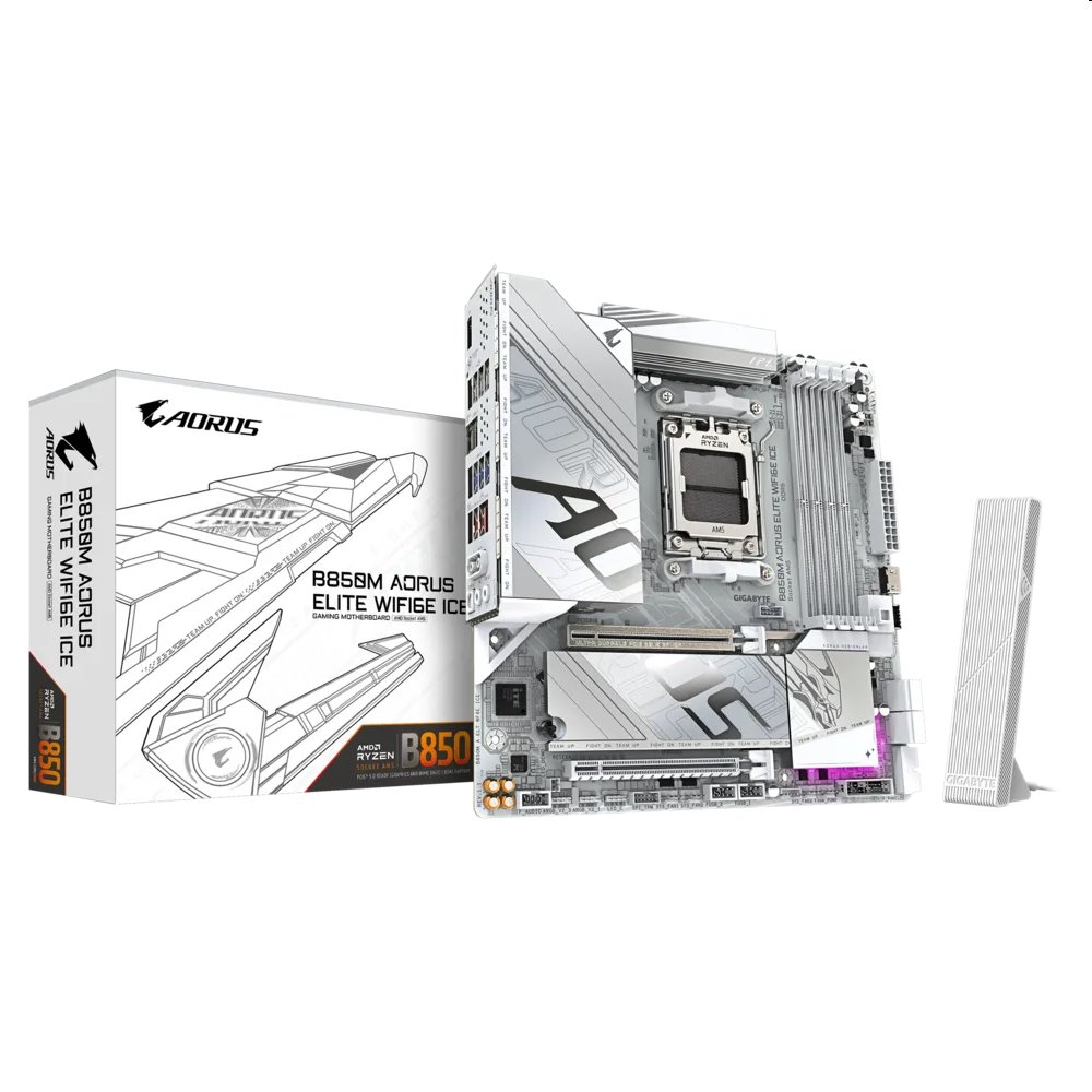 GIGABYTE B850M AORUS ELITE WIFI6E ICE/AM5/mATX B850M A ELT WF6E ICE
