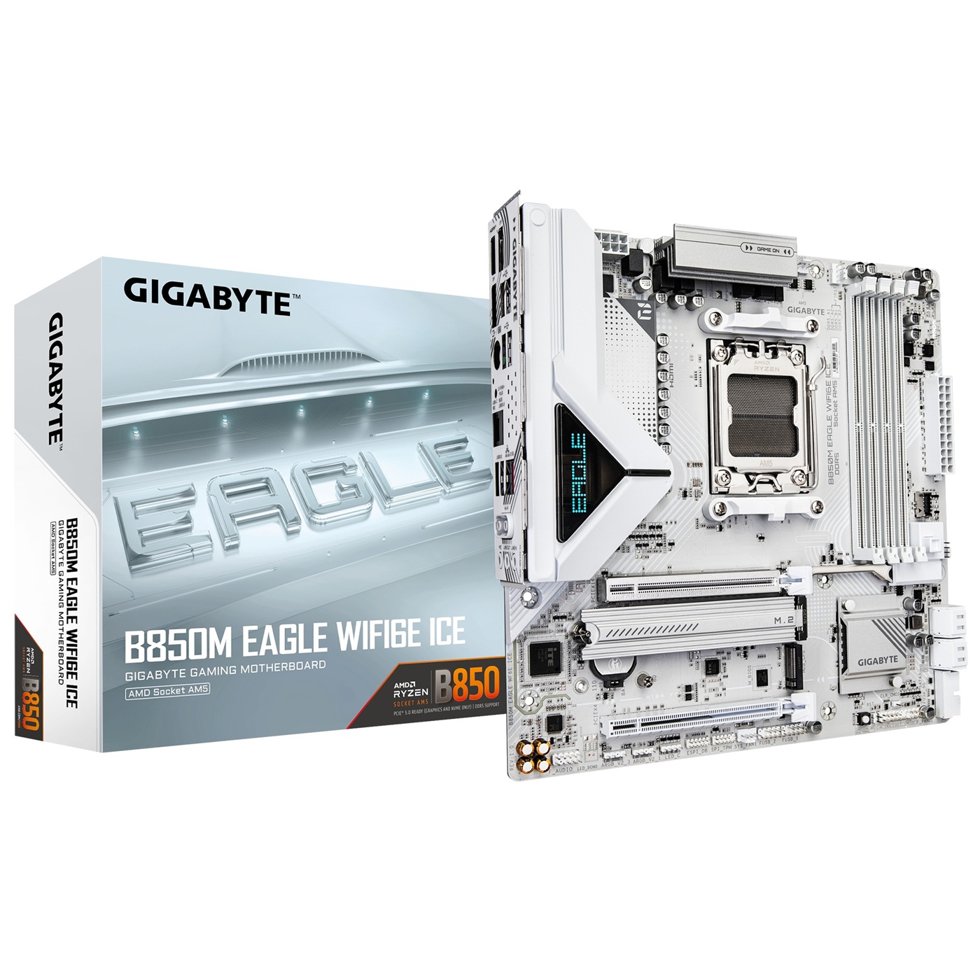 GIGABYTE B850M EAGLE WIFI6E ICE/AM5/mATX B850M EAGLE WF6E ICE