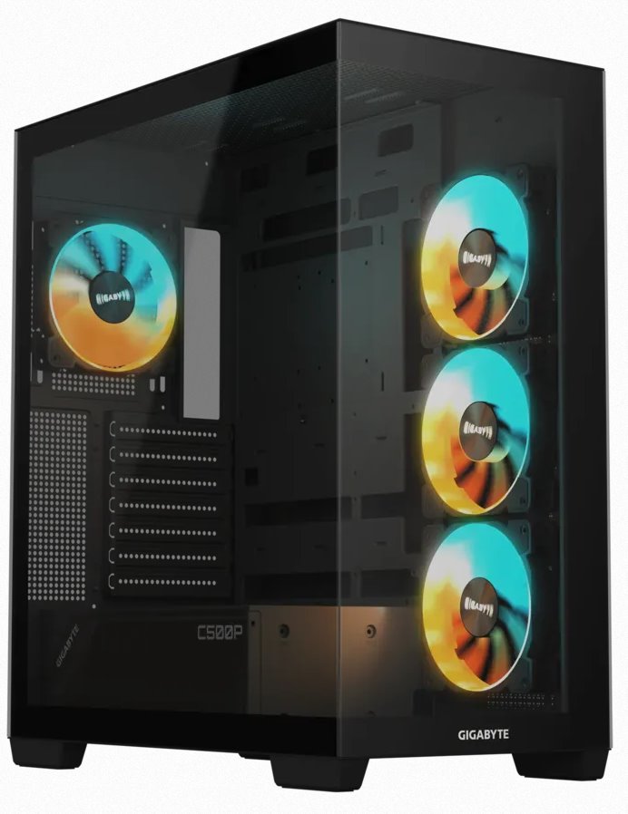 GIGABYTE case C500 PANORAMIC STEALTH, ATX, Mid Tower, black GB-C500P ST