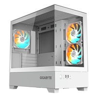 GIGABYTE case GB-C201PI, Mid tower, 2xUSB 3.0, 3x 120mm ARGB Fan, bílá