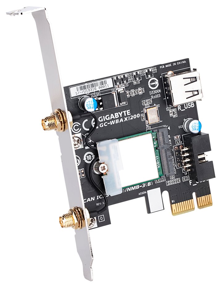 GIGABYTE GC-WBAX1200 / AMD WIFI 6E RZ608 / PCI-E karta / +Bluetooth 5.2