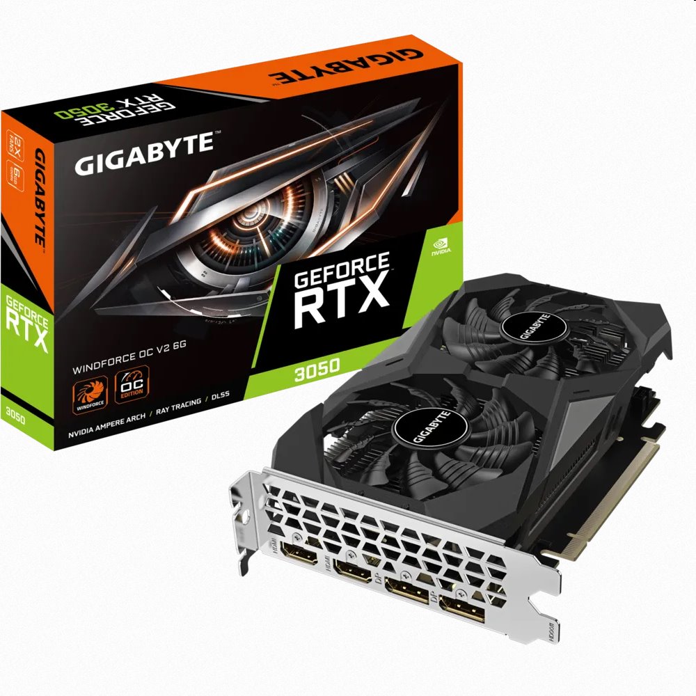 Gigabyte GeForce RTX 3050 WINDFORCE OC V2 6G GV-N3050WF2OCV2-6GD