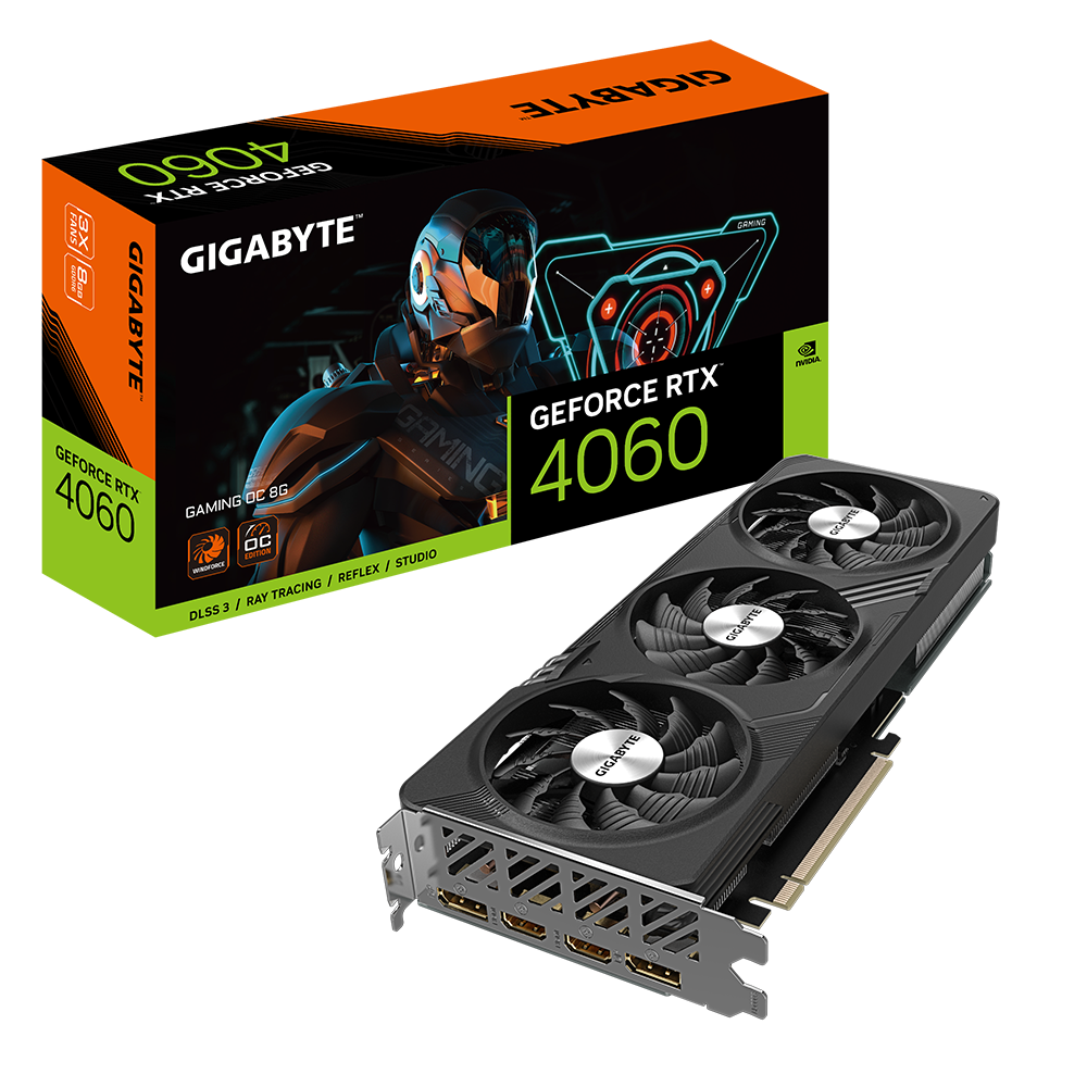 Gigabyte GeForce RTX 4060 8G OC GAMING GV-N4060GAMING OC-8GD