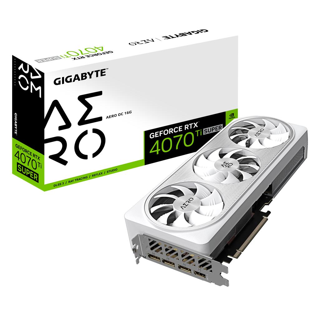 Gigabyte GeForce RTX 4070 Ti SUPER AERO OC 16G GV-N407TSGAMING OC-16GD