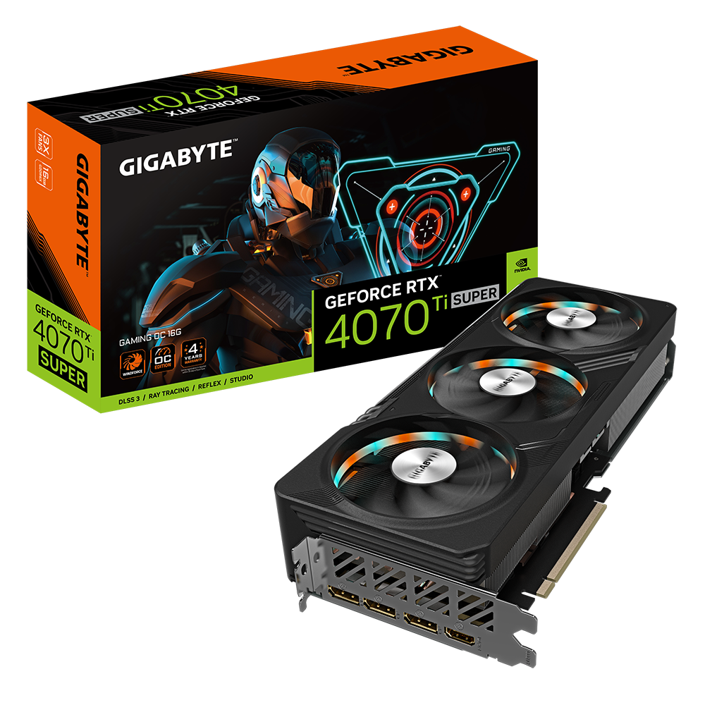 Gigabyte GeForce RTX 4070 Ti SUPER GAMING OC 16G GV-N407TSGAMING OC-16GD