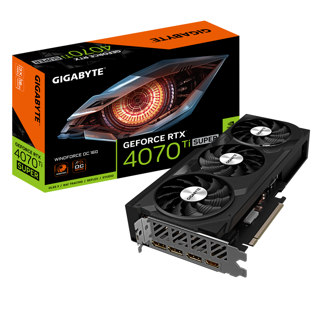 Gigabyte GeForce RTX 4070 Ti SUPER WINDFORCE OC 16G GV-N407TSWF3OC-16GD