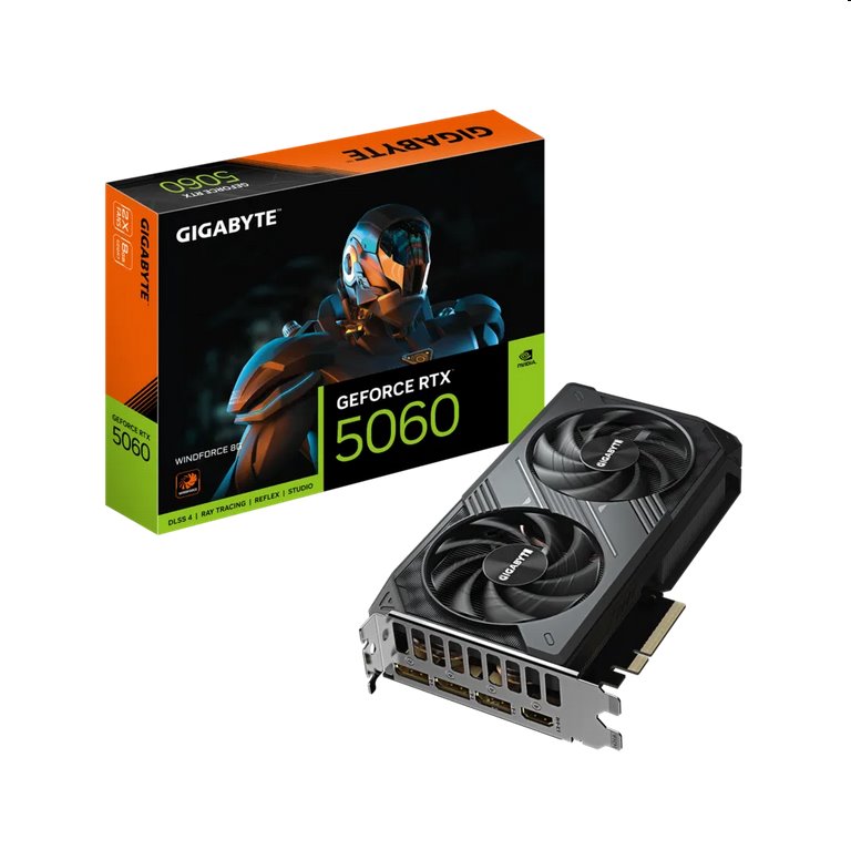GIGABYTE GeForce RTX 5060 WINDFORCE/8GB/GDDR7 GV-N5060WF2-8GD
