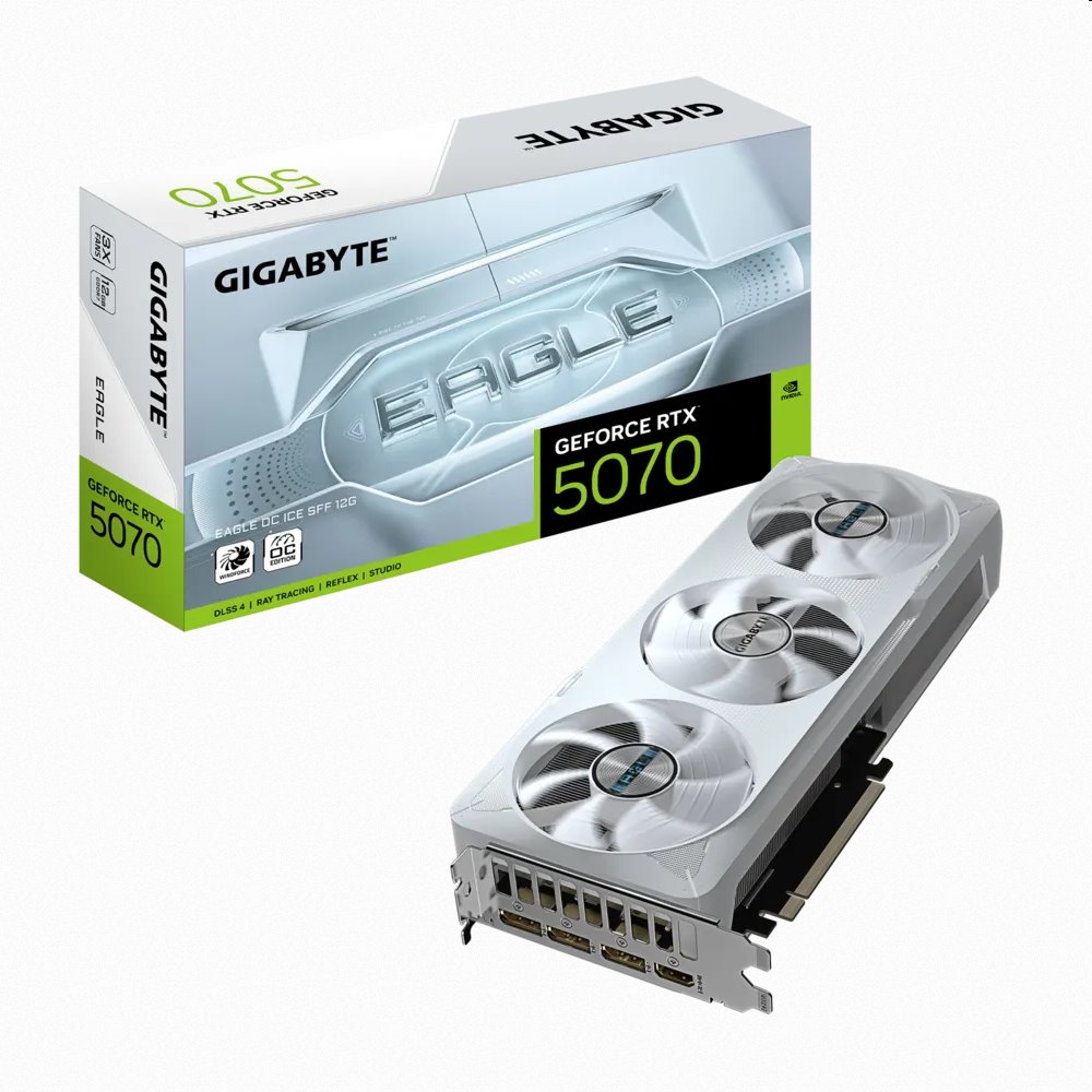 GIGABYTE GeForce RTX 5070 EAGLE ICE SFF/OC/12GB/GDDR7 GV-N5070EAGLEOC ICE-12GD