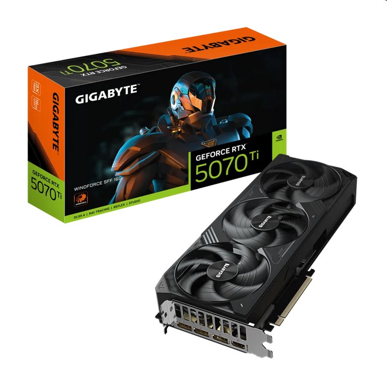 GIGABYTE GeForce RTX 5070 Ti WINDFORCE SFF/16GB/GDDR7 GV-N507TWF3-16GD