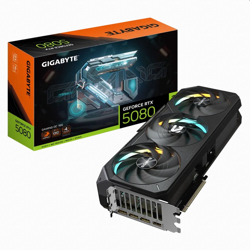 GIGABYTE GeForce RTX 5080/Gaming/OC/16GB/GDDR7 GV-N5080GAMING OC-16GD