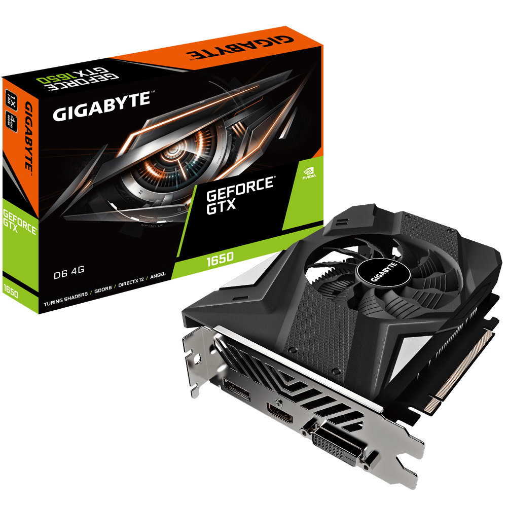 Gigabyte GTX 1650, 4GB GDDR6, 128bit, DP, HDMI, DVI-D GV-N1656D6-4GD (V2.0)