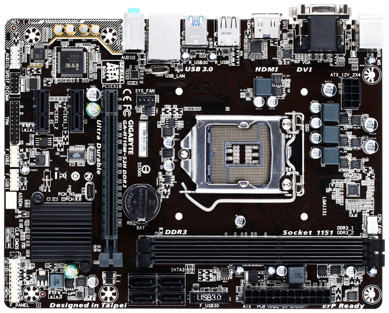 GIGABYTE H110M-S2H DDR3 (rev. 1.0) GA-H110M-S2H DDR3