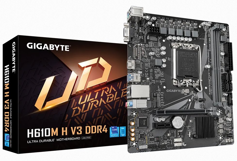 Gigabyte H610M H V3 DDR4 , Intel H610, LGA1700, 2xDDR4, mATX