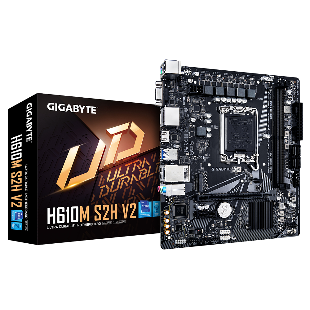 Gigabyte H610M S2H V2, Intel H610, LGA1700, 2xDDR5, mATX