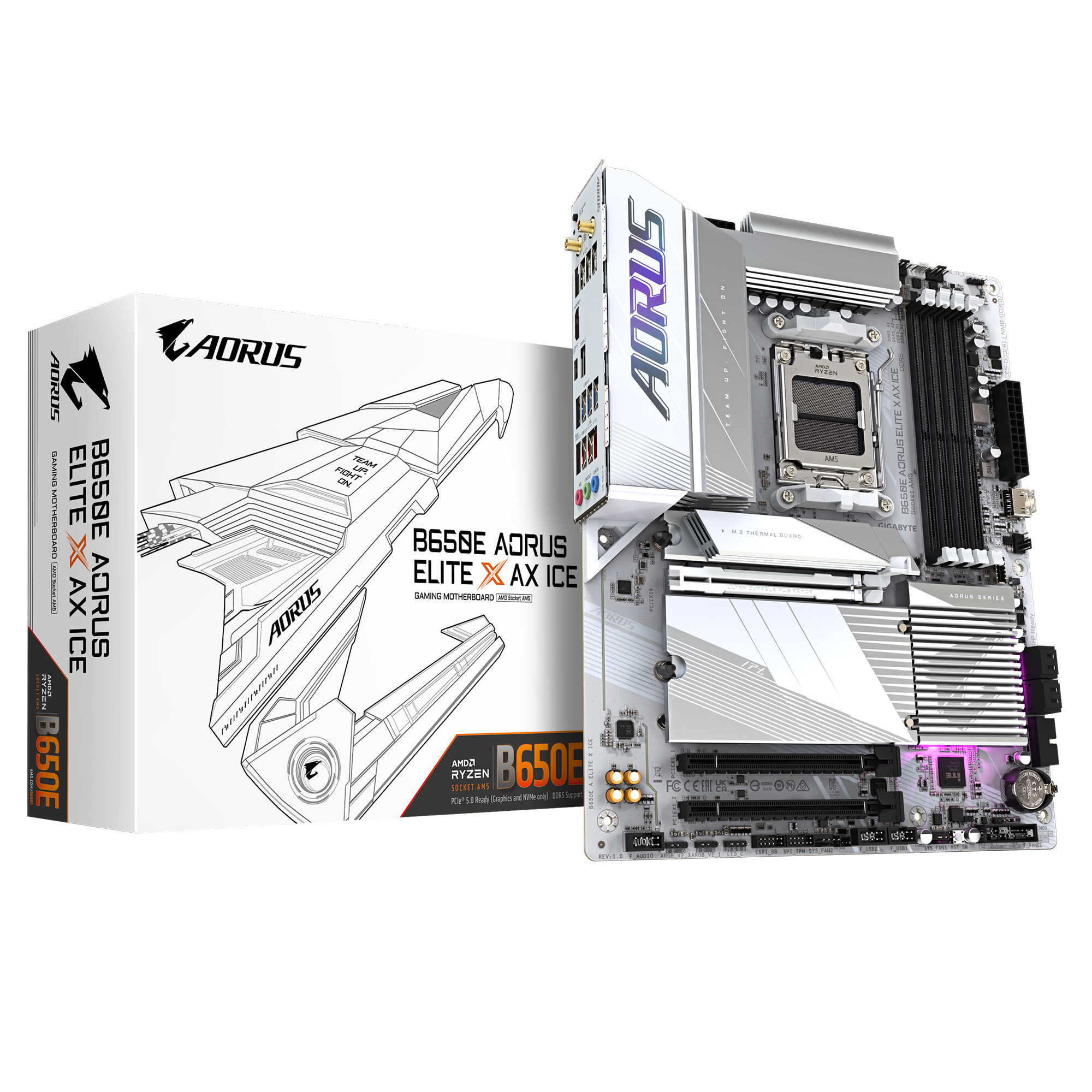 GIGABYTE MB Sc AM5 B650E AORUS ELITE X AX ICE, AMD B650, 4xDDR5, 2x HDMI, 1xUSB-C, WI-FI, E-ATX B650E A ELITE X ICE
