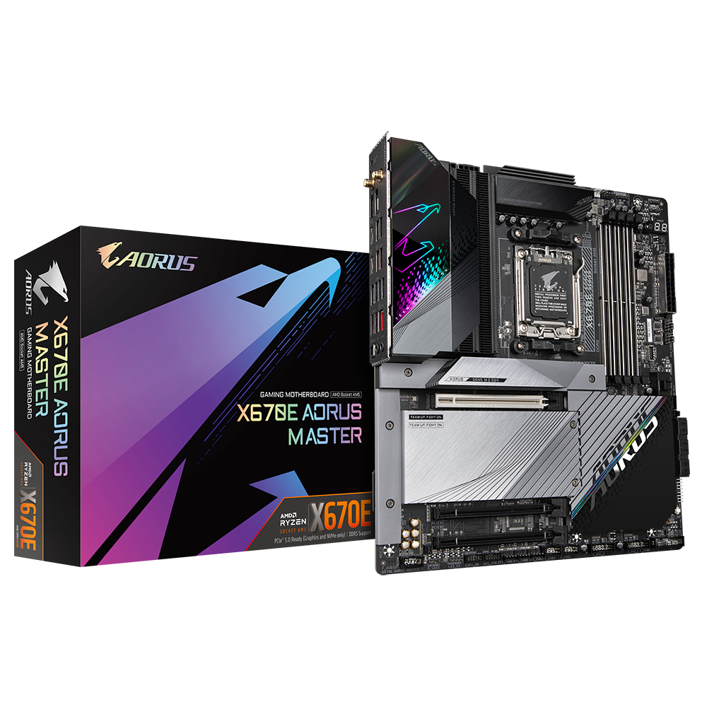 GIGABYTE MB SC AM5 X670E AORUS MASTER, AMD X670, 4XDDR5, 1XDP, 1XHDMI, WI-FI, E-ATX