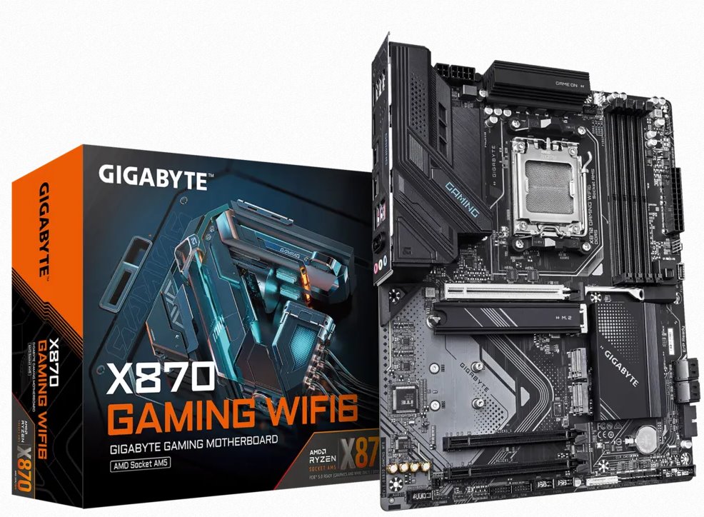 GIGABYTE MB Sc AM5 X870 GAMING WF6, AMD X870, 4xDDR5, 1xHDMI, 2xThunderbolt, WiFi