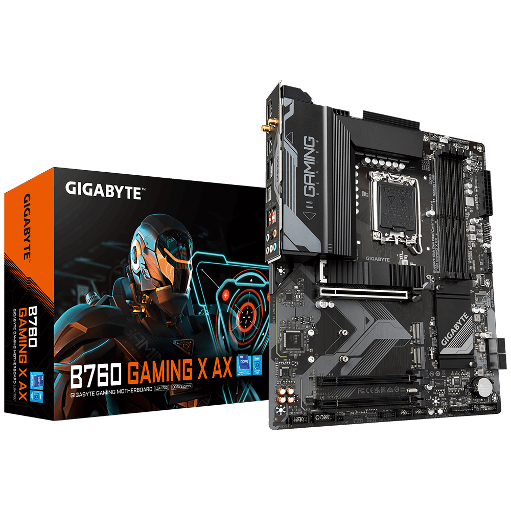 GIGABYTE MB Sc LGA1700 B760 GAMING X AX, Intel B760, 4xDDR5, 1xDP, 1xHDMI, WI-FI