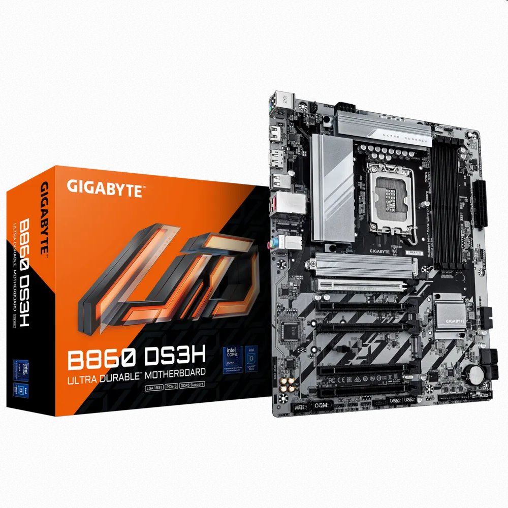 GIGABYTE MB Sc LGA1851 B860 DS3H, Intel B860, 4xDDR5, 1xDP, 1xHDMI, ATX