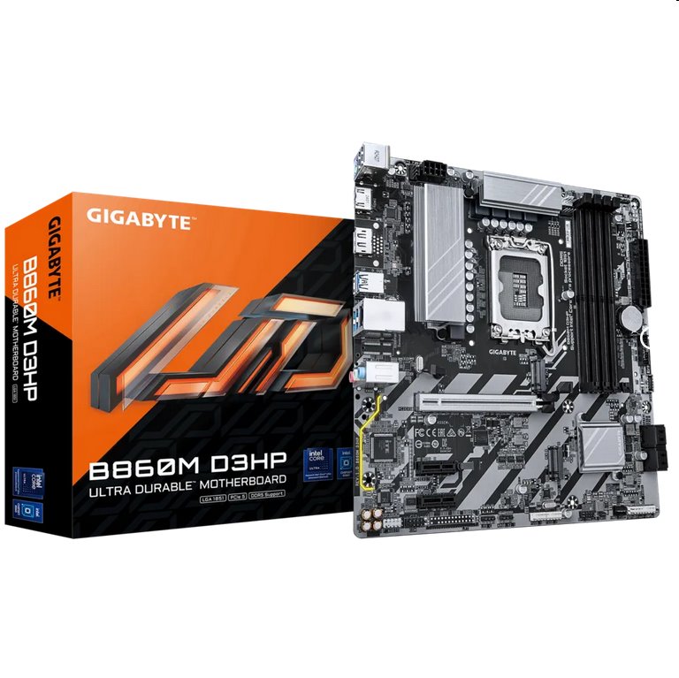 GIGABYTE MB Sc LGA1851 B860M D3HP, Intel B860, 4xDDR5, 1xDP, 1xHDMI, mATX