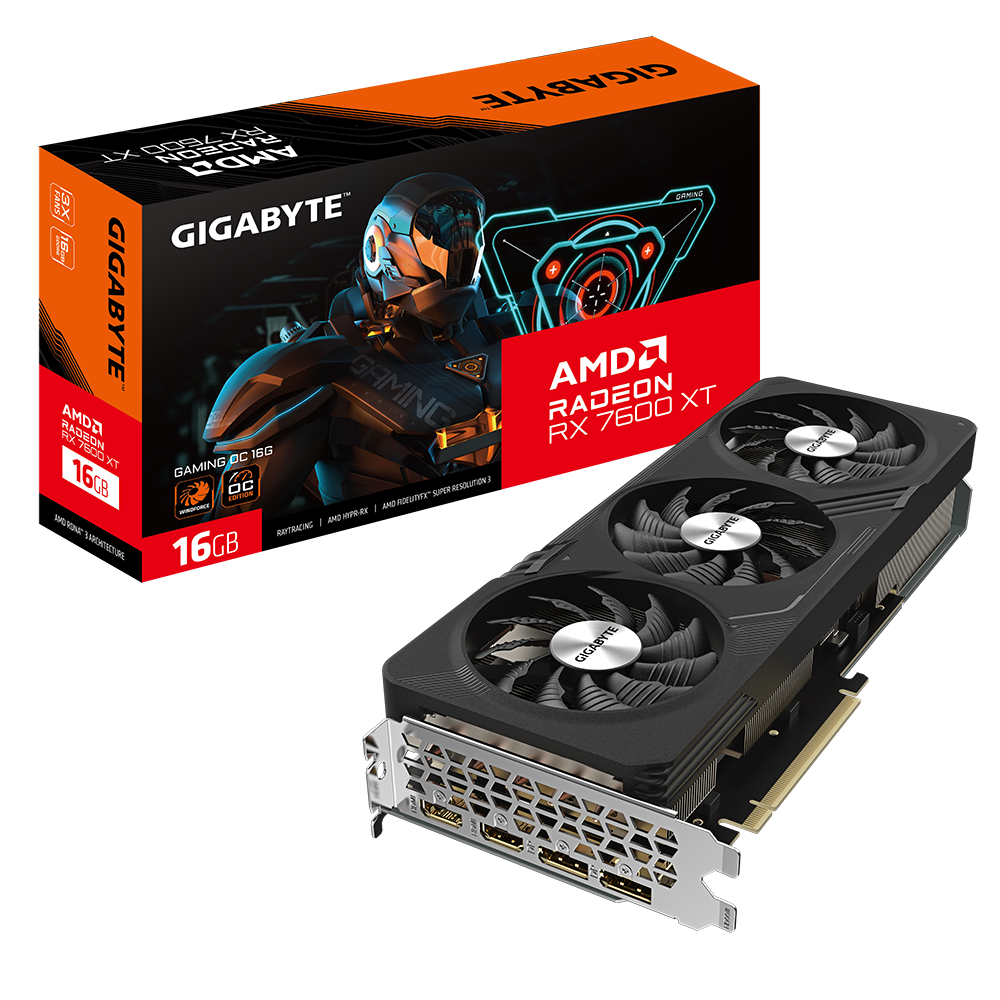 GIGABYTE Radeon™ RX 7600 XT GAMING OC 16G GV-R76XTGAMING OC-16GD