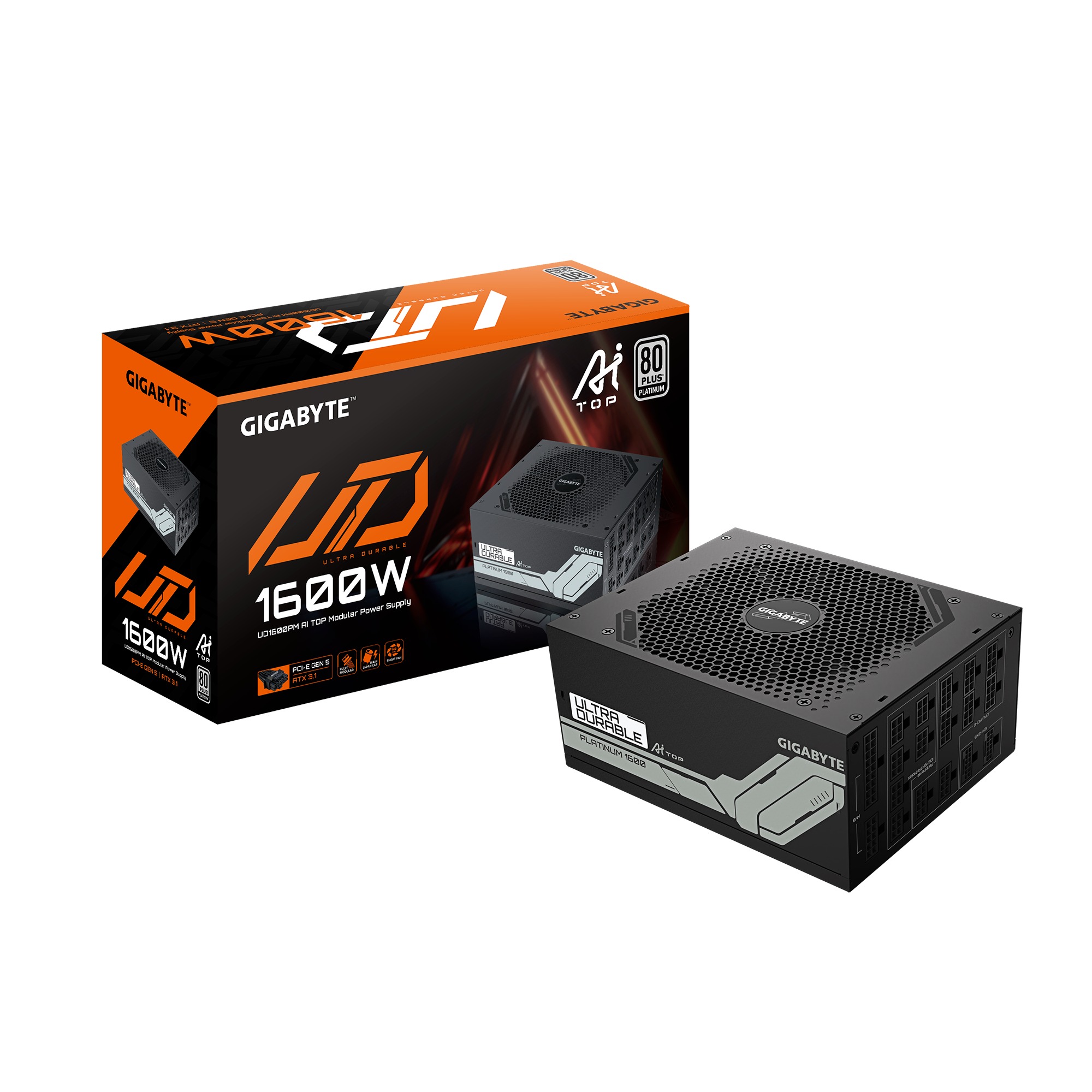GIGABYTE UD1600PM PG5 AI TOP/1600W/ATX 3.1/80PLUS Platinum/Modular/Retail GP-UD1600GM PG5