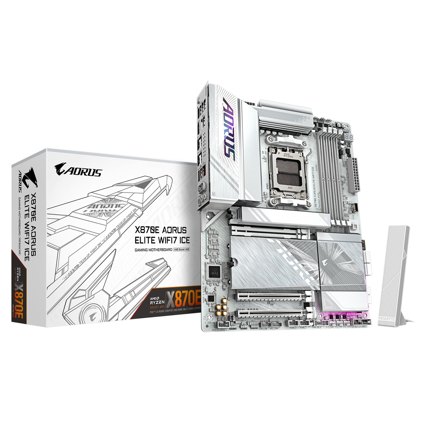 GIGABYTE X870E AORUS ELITE WIFI7 ICE/AM5/ATX X870E A ELITE WF7 ICE