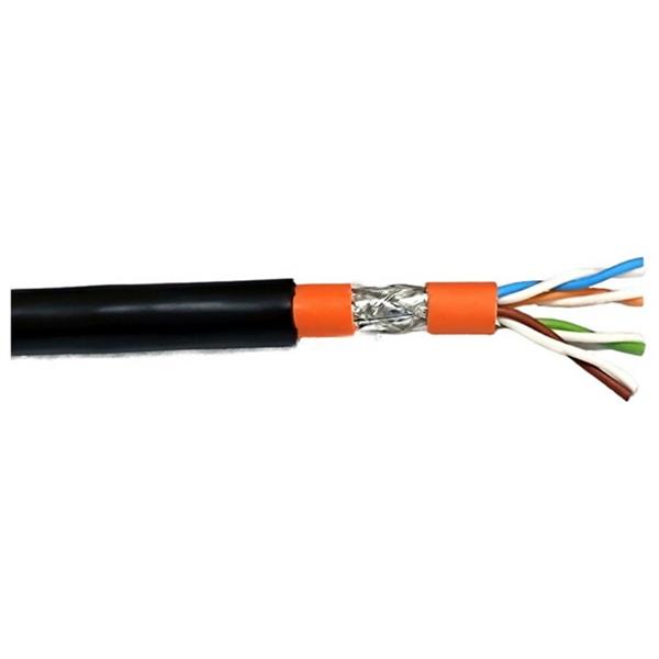 Goobay kabel (PiMF) S/FTP, CAT7, AWG23, 1200Mhz, 10GBase-T, drôt, čierny, medený, vonkajší, UV odolný, 100m 99733100-CPR