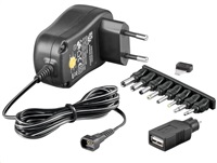 Goobay Univerzální napájecí adaptér 230V/3-12V stejnosměrný 300mA ppadapter-107