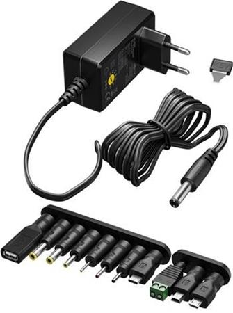 goobay Univerzální napájecí adaptér 230V/3-12V stejnosměrný max. 27W 2,25A ppadapter-154