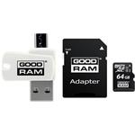 Goodram All-In-ONe, 64GB, multipack, M1A4-0640R12, UHS-I U1 (Class 10), s čítačkou a adaptérom