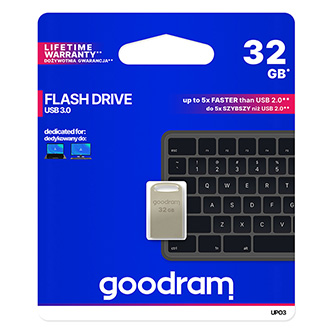 Goodram USB flash disk, 3.0, 32GB, UPO3, strieborný, UPO3-0320S0R11