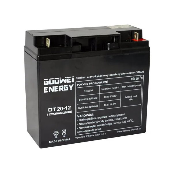 GOOWEI ENERGY Pb záložní akumulátor VRLA AGM 12V/20Ah (OT20-12)