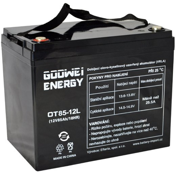 GOOWEI ENERGY Pb záložní akumulátor VRLA GEL 12V/85Ah (OTL85-12)