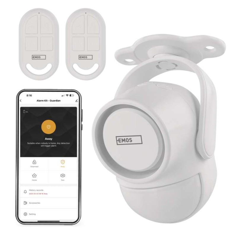 GoSmart alarm IP-1256L GUARDIAN s pohybovým senzorom, 6× dverový/okený senzor, WiFi 8592920147009