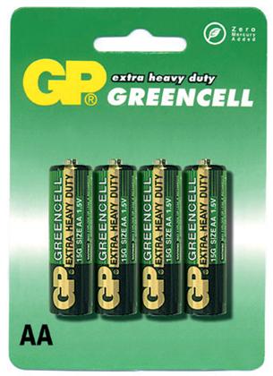 GP - Greencell AA, tužková batéria, fólia 4ks