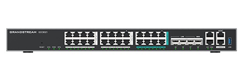 Grandstream GCC6021 all-in-one (10 Gbps VPN router, NGFW, switch 10G SPF+, a IP PBX 50 uživatelů)