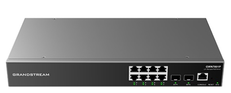 Grandstream GWN7801P Managed Network PoE Switch 8 1Gbps portů s PoE, 2 SFP porty