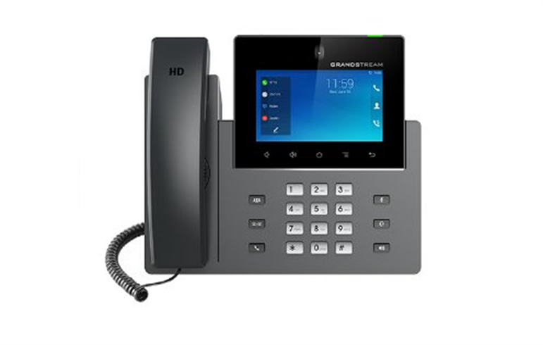 Grandstream GXV3450 SIP video telefon, 5"IPS bar.dot.displ., 16 SIP účty, Android11, WiFi, BT, PoE+