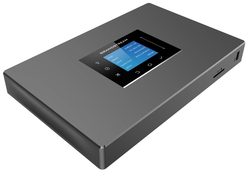 Grandstream UCM6301 VoIP PBX, 500 uživ., 75 soub. hov., videokonf. 12úč., 1xFXO, 1xFXS port