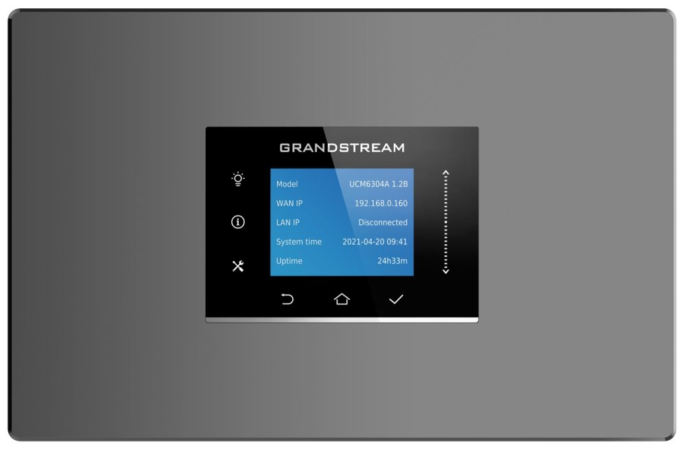 Grandstream UCM6304 Audio VoIP PBX, 1000 uživ., 150 soub. hov., audiokonf. 120úč., 4xFXO, 4xFXS port UCM6304A